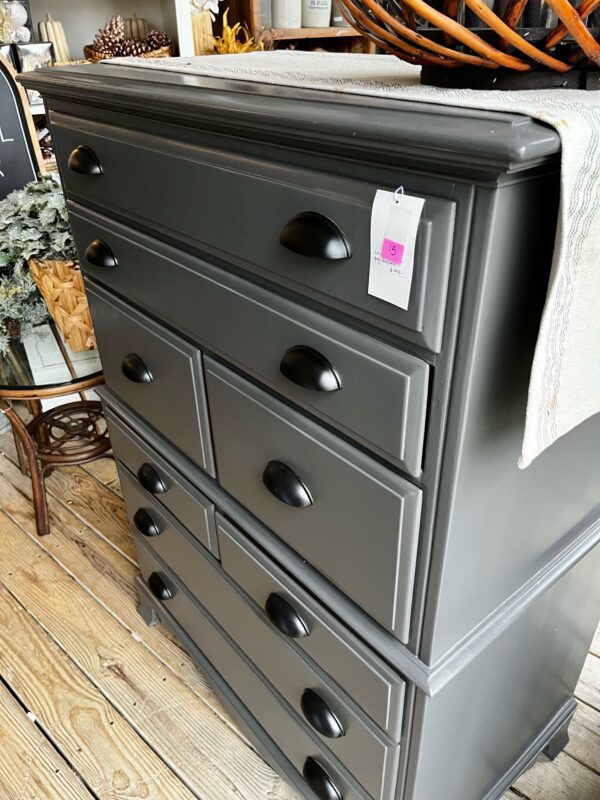 Tall Dark Grey Dresser - Image 3