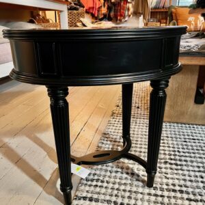 black-oval-side-table