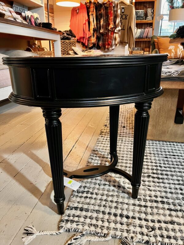 Black Oval Side Table