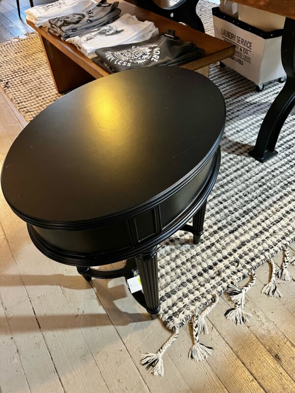 Black Oval Side Table - Image 3