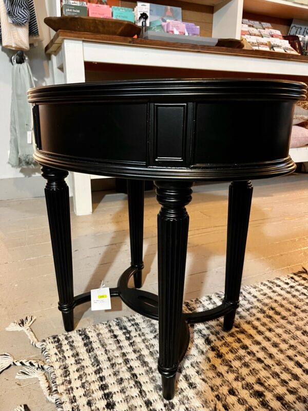 Black Oval Side Table - Image 2