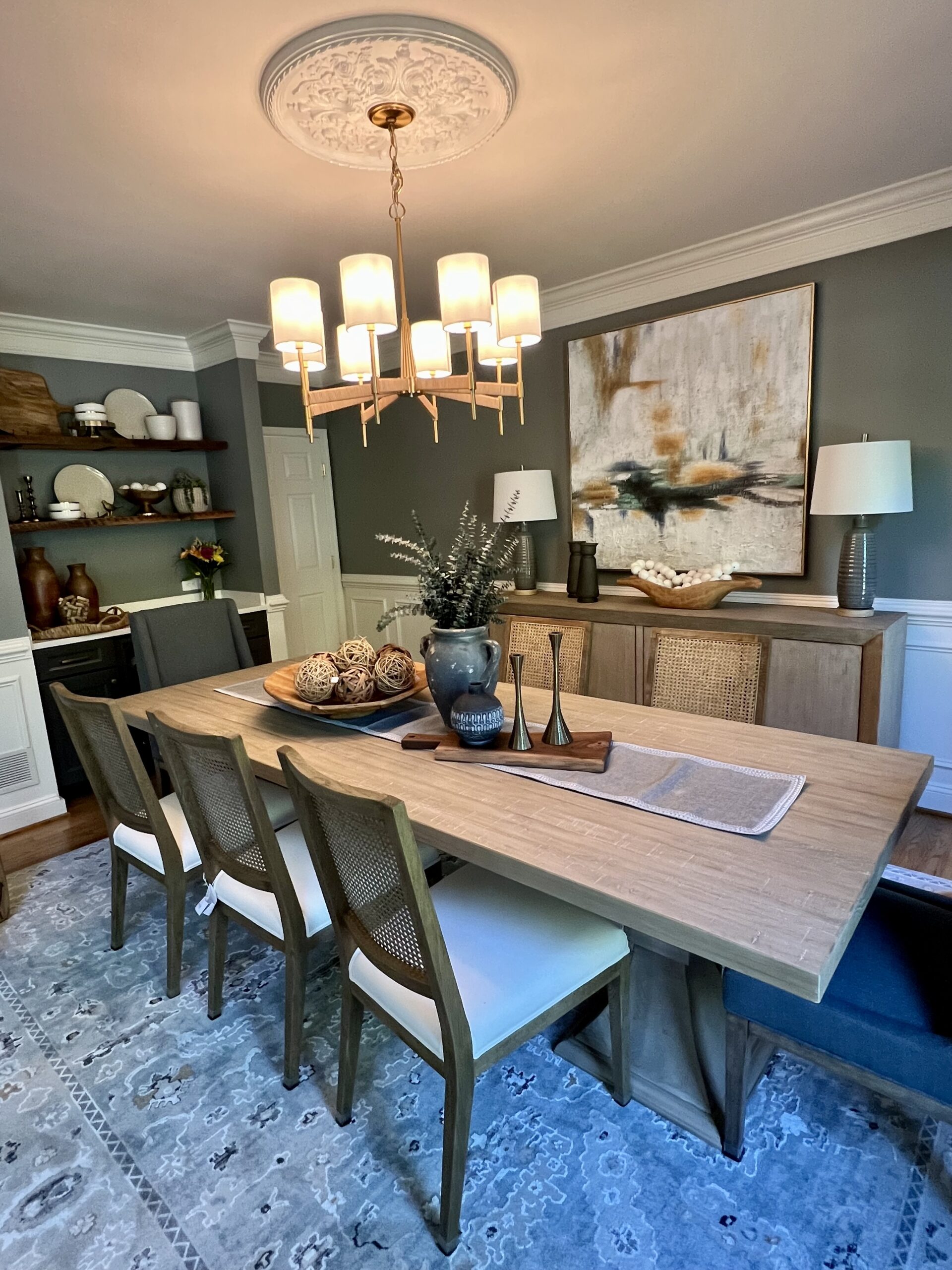 accessorized dining room